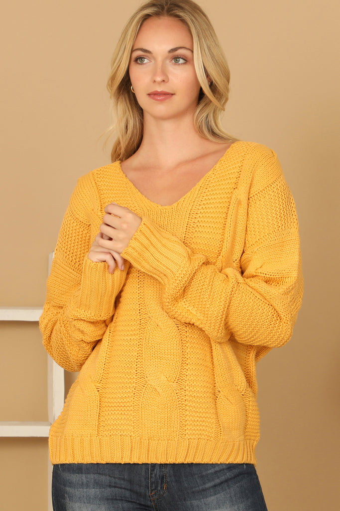 V-NECK KNITTED SWEATER