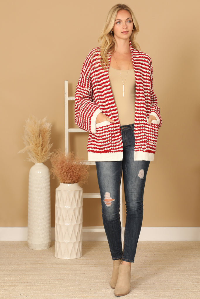 CHUNKY KNIT OPEN CARDIGAN