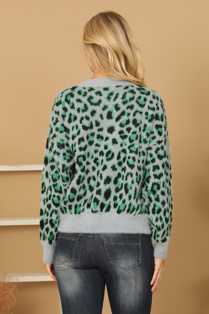 LEOPARD KNITTED SWEATER