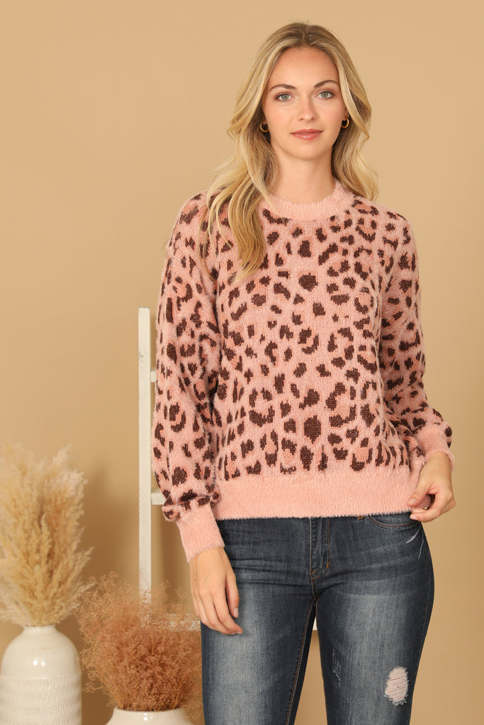 LEOPARD KNITTED SWEATER