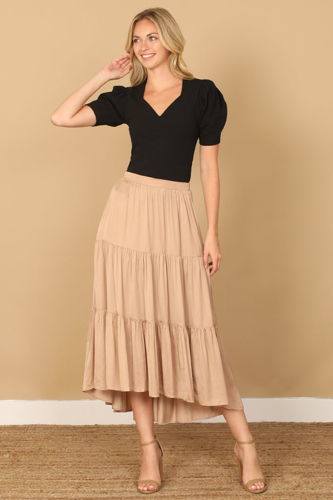 PLEATED SKIRT MIDI SKIRT