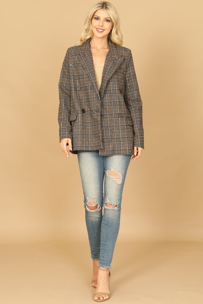 PLAID BLAZER