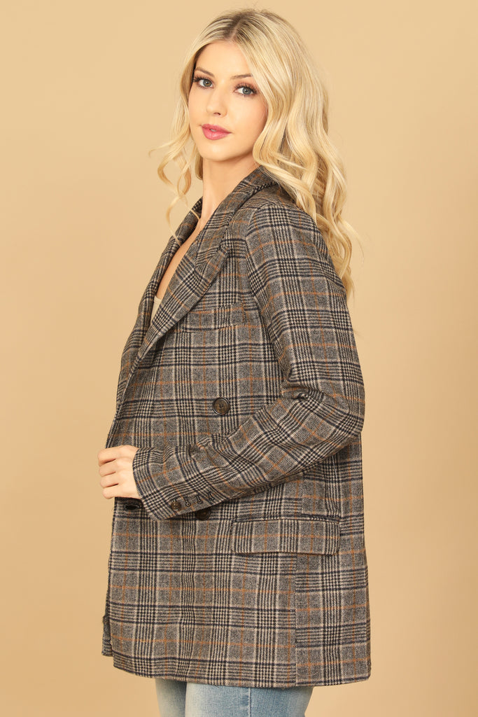 PLAID BLAZER