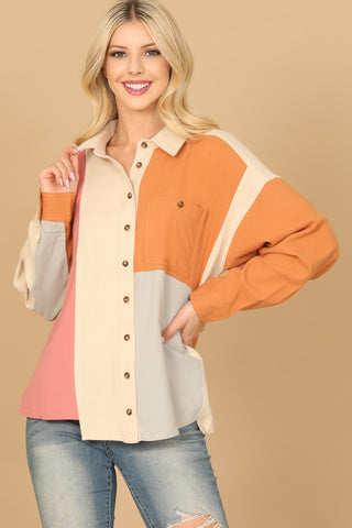 PUFF SLEEVE FRONT CUT-OUT CROP TOP