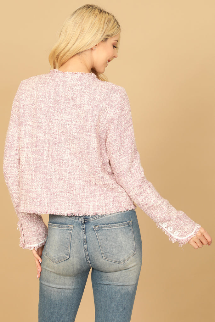 WOOL BLENDED TWEED JACKET