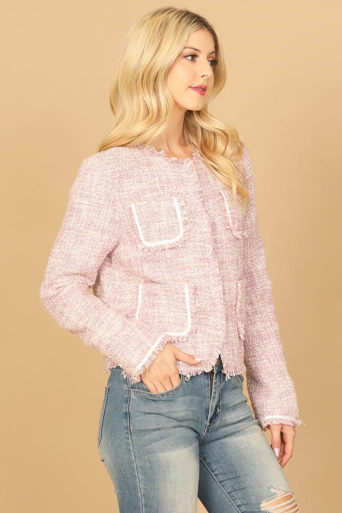 WOOL BLENDED TWEED JACKET