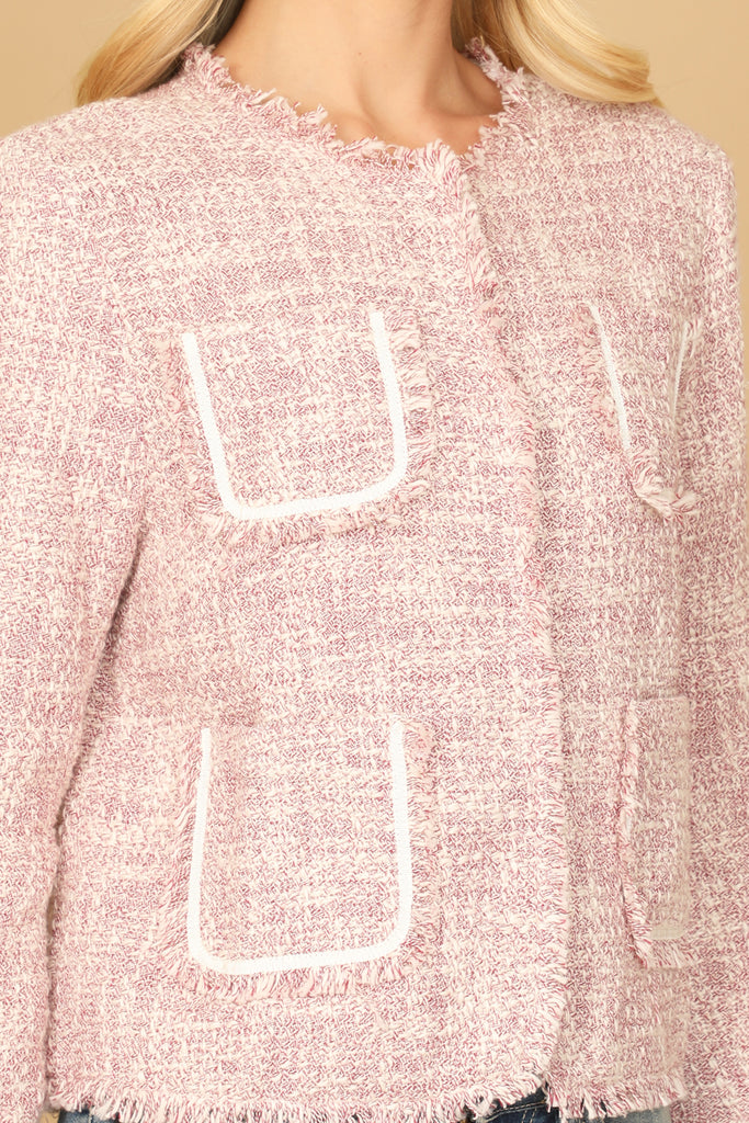 WOOL BLENDED TWEED JACKET