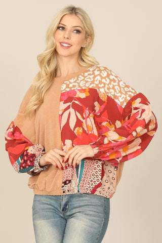 PLUS SIZE BUTTERFLY SLEEVE TEXTURED SOLID TOP