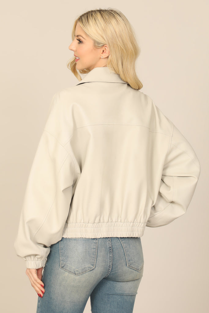 COLLARED ZIP-UP JACKET