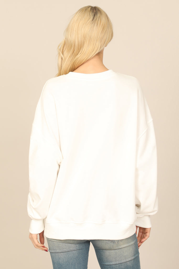 STAR STRIPE PRINT SWEATSHIRT