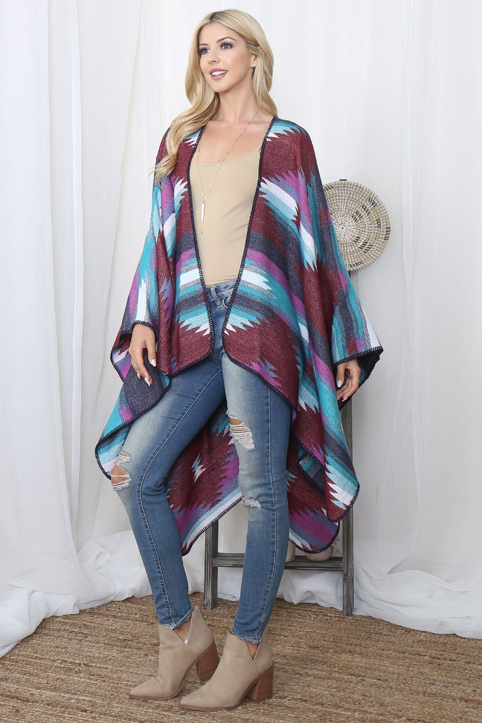 NAVOJO PATTERN WARMER KIMONO