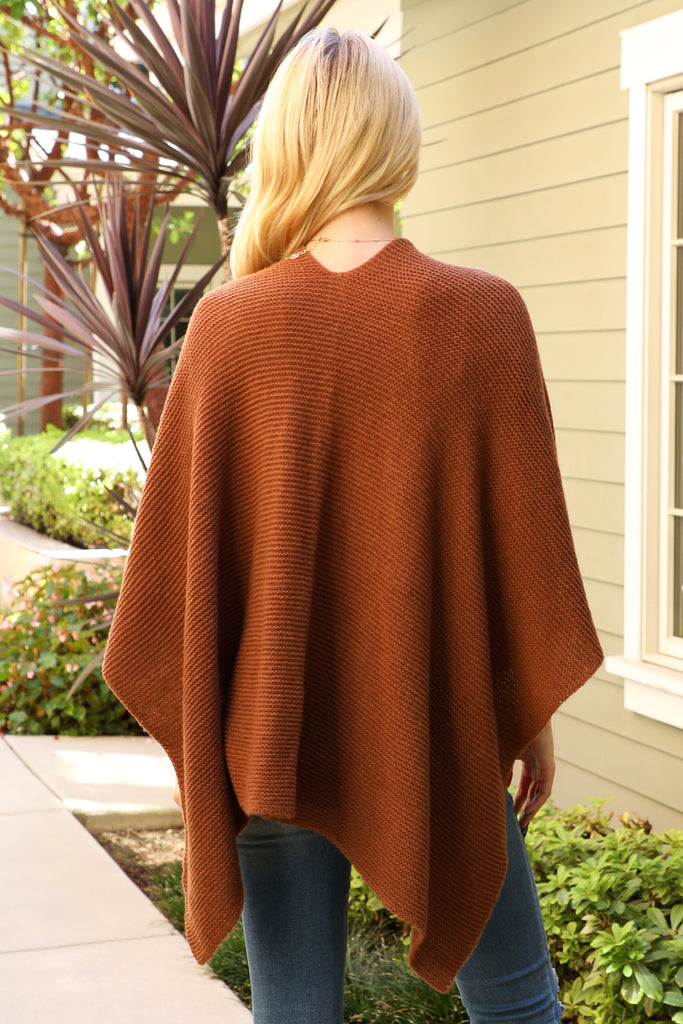KNITTED SOLID COLOR INTERLOCK WRAP KIMONO - Riah Fashion