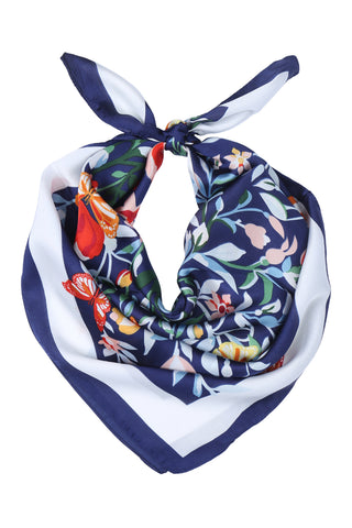 TROPICAL LEAF PRINT WRAP SCARF