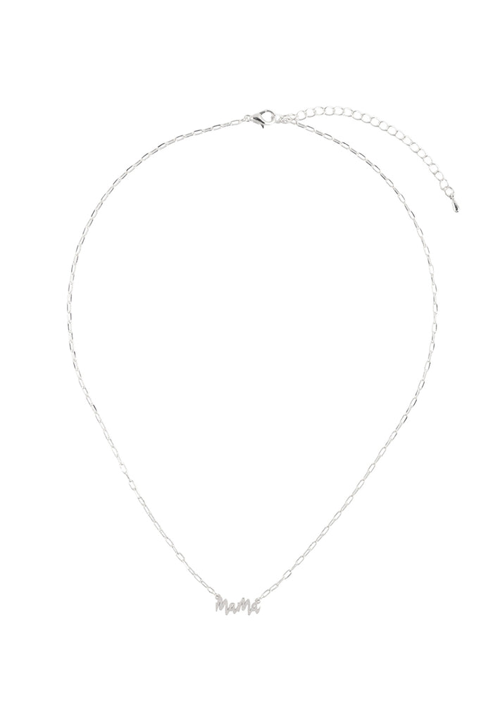 "MAMA" PERSONALIZE LETTER PENDANT BRASS CHAIN NECKLACE