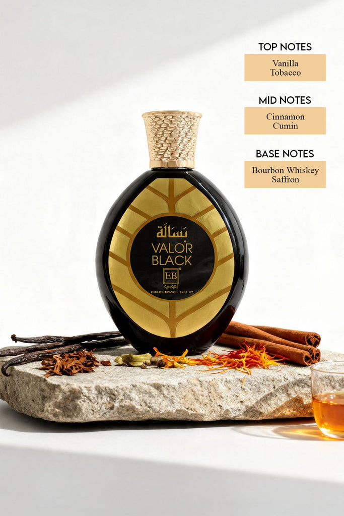 VALOR BLACK SPRAY PERFUME EAU DE PARFUM FOR MEN - 100ML/3.4FL.OZ.