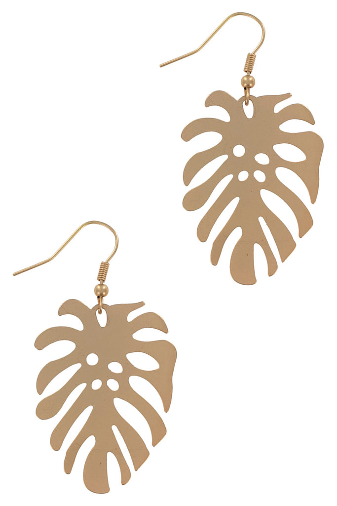 LEAF DROP FASHION EARRINGS