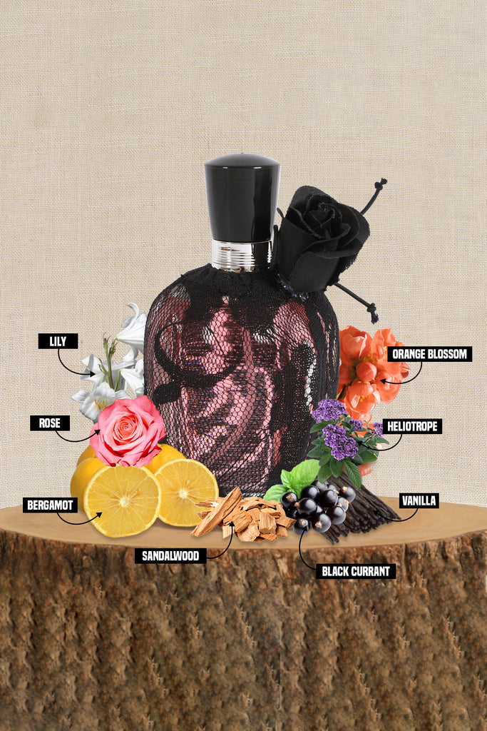 SEXY ROSE BLACK SPRAY PERFUME EAU DE PARFUM FOR WOMEN - 100ML/3.4 FL.OZ.