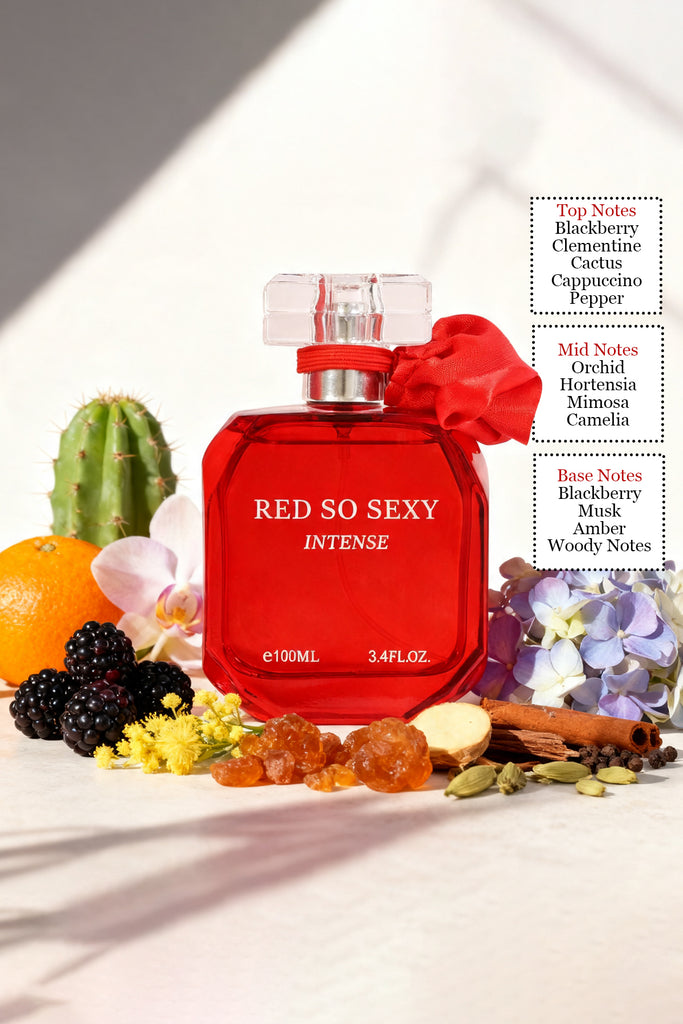 RED SO SEXY INTENSE SPRAY PERFUME EAU DE PARFUM FOR WOMEN - 100ML/3.4FL.OZ.