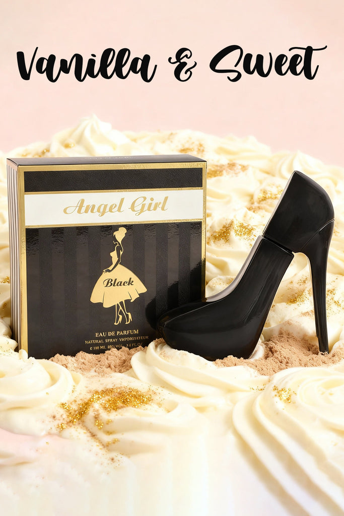 ANGEL GIRL BLACK SPRAY PERFUME EAU DE PARFUM FOR WOMEN - 100ML/3.4FL.OZ.