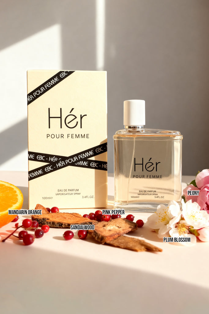 HER POUR FEMME SPRAY PERFUME EAU DE PARFUM FOR WOMEN - 100ML/3.4FL.OZ.