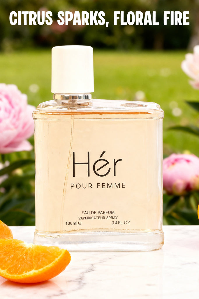 HER POUR FEMME SPRAY PERFUME EAU DE PARFUM FOR WOMEN - 100ML/3.4FL.OZ.