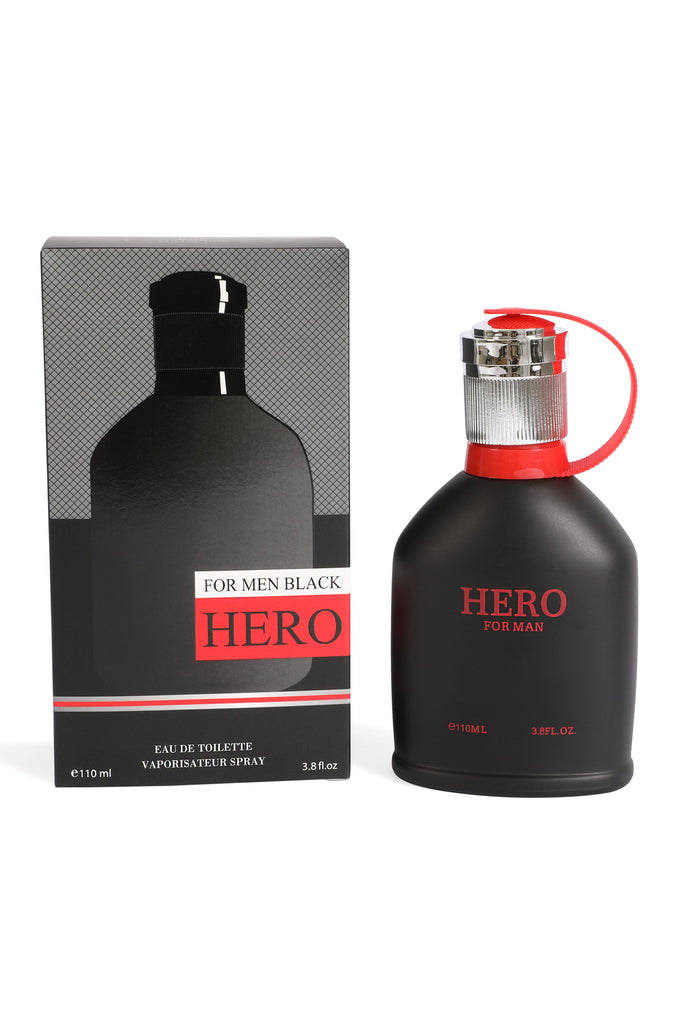 HERO FOR MEN BLACK SPRAY COLOGNE EAU DE TOILETTE FOR MEN - 110ML/3.8 FL.OZ.