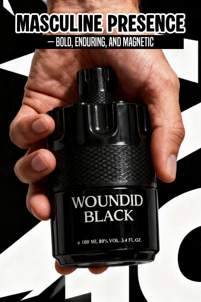 WOUNDID BLACK SPRAY COLOGNE EAU DE PARFUM FOR MEN - 100ML/3.4 FL.OZ