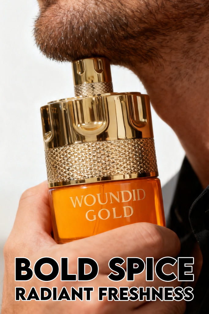 WOUNDID GOLD SPRAY COLOGNE EAU DE PARFUM FOR MEN 100ML/3.4 FL.OZ.