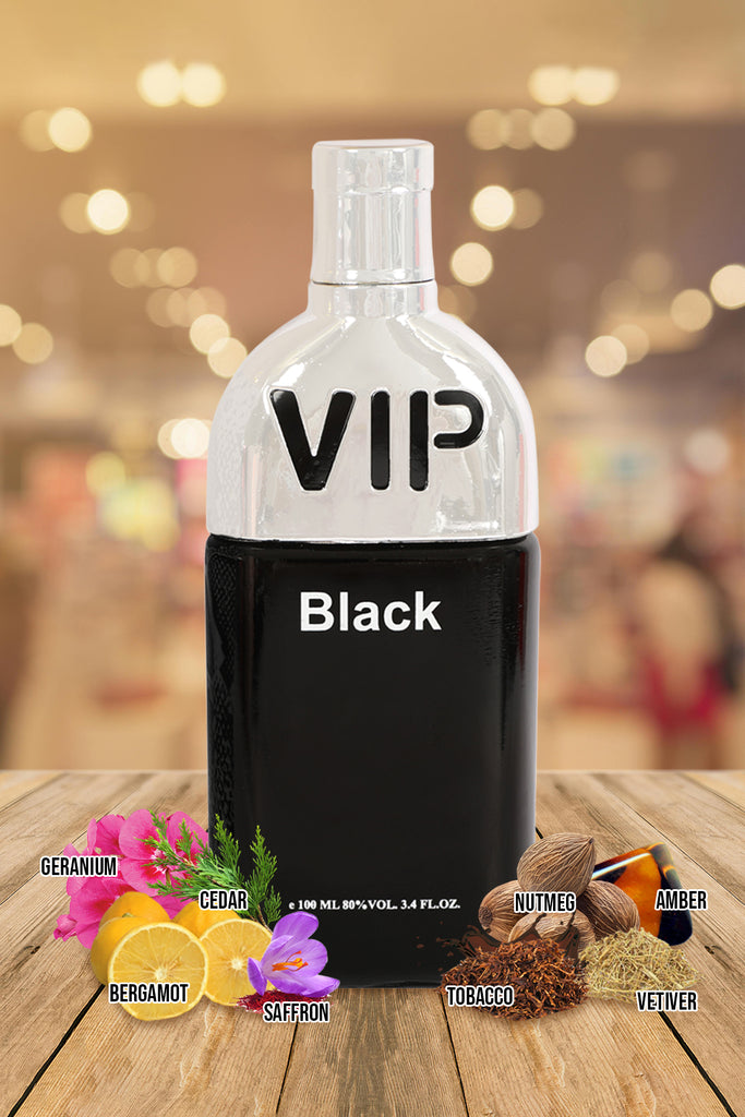 VIP BLACK SPRAY PERFUME EAU DE PARFUM FOR MEN - 100ML/3.4FL.OZ.