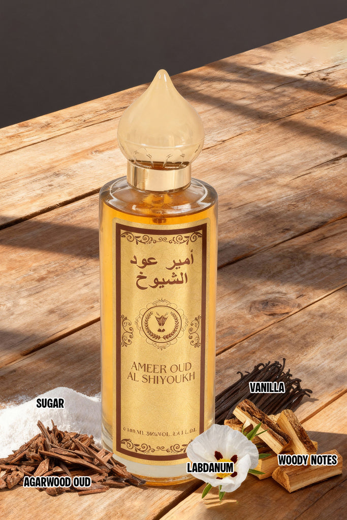 AMEER OUD AL SHIYOUKH SPRAY PERFUME EAU DE PARFUM FOR MEN AND WOMEN - 100ML/3.4FL.OZ.