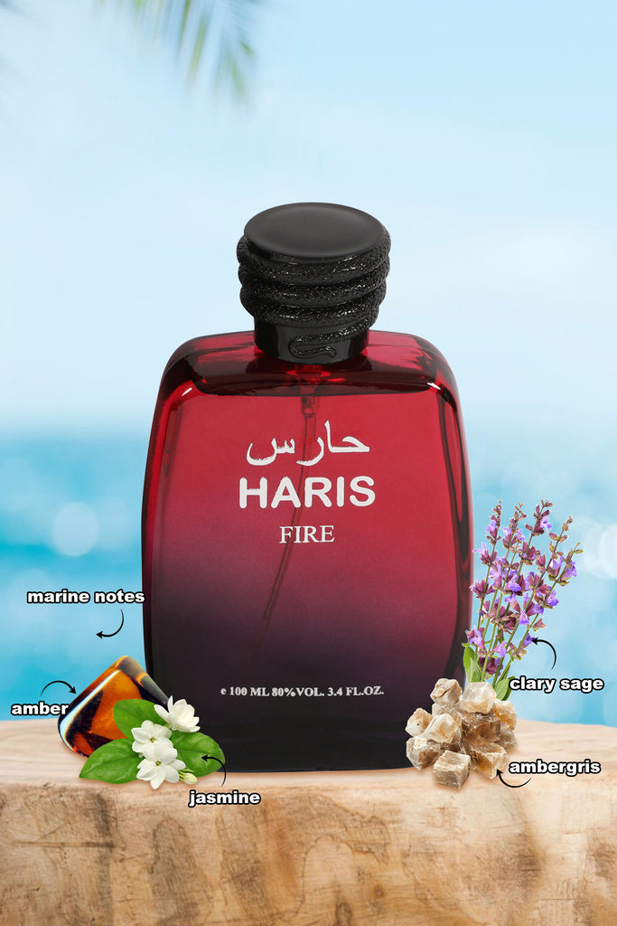 HARIS FIRE SPRAY PERFUME EAU DE PARFUM FOR MEN AND WOMEN - 100ML/3.4FL.OZ.