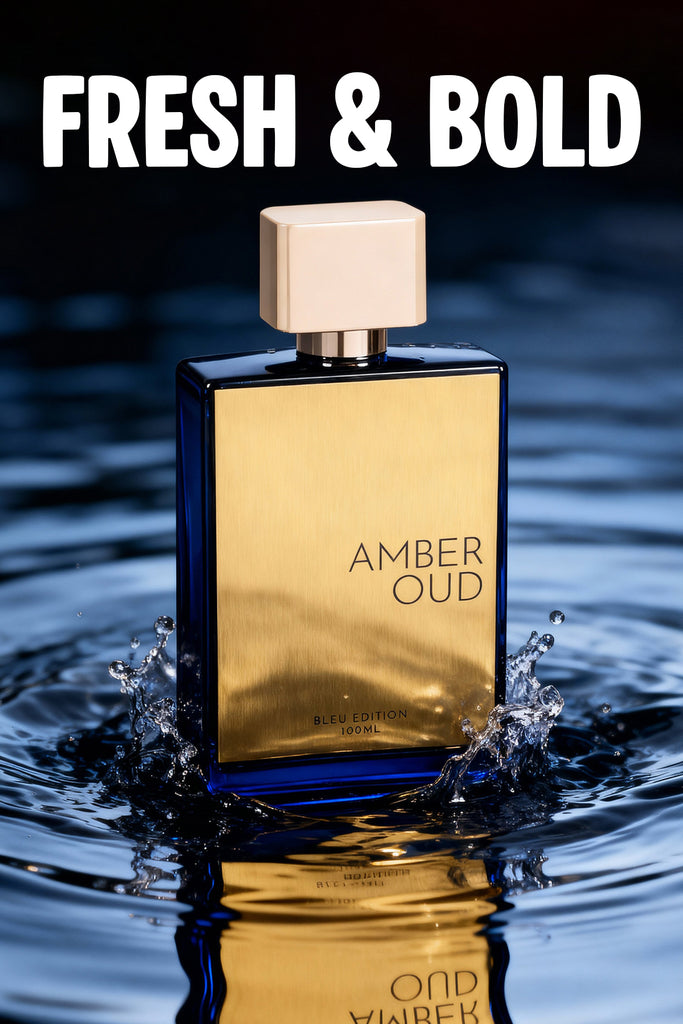 AMBER OUD BLUE EDITION SPRAY PERFUME EAU DE PARFUM FOR MEN AND WOMEN - 100ML/3.4FL.OZ.