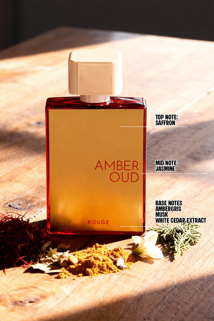 AMBER OUD ROUGE RED SPRAY PERFUME EAU DE PARFUM FOR WOMEN - 100ML/3.4FL.OZ.