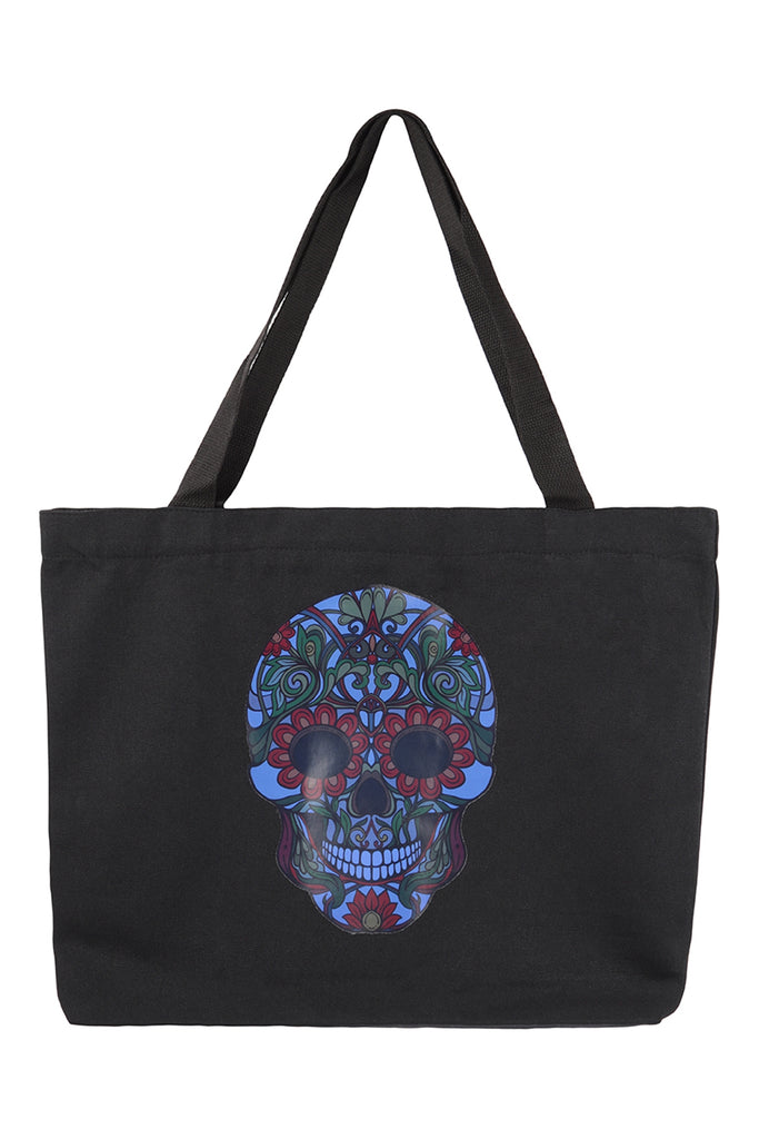 HALLOWEEN SUGAR SKULL COLOR CHANGE DIGITAL TOTE BAG
