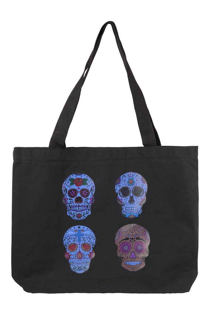 HALLOWEEN SUGAR SKULL COLOR CHANGE DIGITAL TOTE BAG