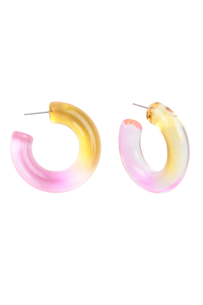 ACRYLIC TIEDYE HOOP EARRINGS
