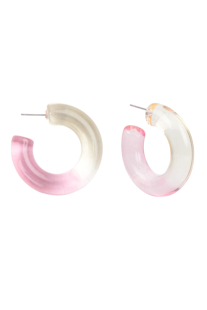 ACRYLIC TIEDYE HOOP EARRINGS