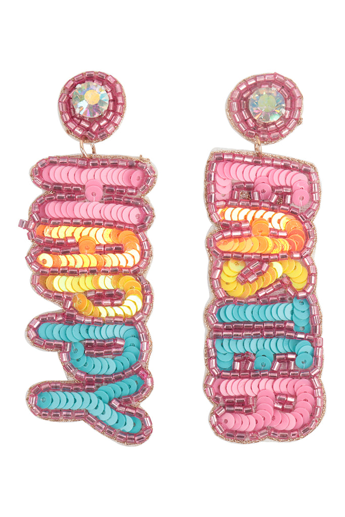 HAPPY EASTER GLITTER POST DROP EARRINGS