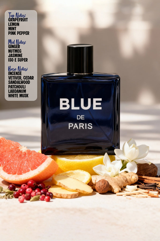 BLUE DE PARIS SPRAY PERFUME EAU DE PARFUM FOR MEN - 100ML/3.4FL.OZ.