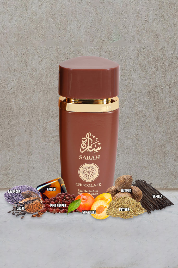 SARAH CHOCOLATE SPRAY PERFUME EAU DE PARFUM FOR MEN AND WOMEN- 100ML/3.4 FL.OZ.