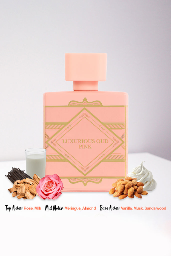 LUXURIOUS OUD PINK SPRAY PERFUME EAU DE PARFUM FOR WOMEN - 100ML/3.4FL.OZ. - Riah Fashion