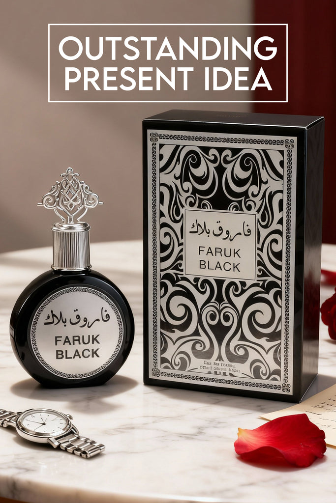 FARUK BLACK SPRAY PERFUME EAU DE PARFUM FOR MEN - 100ML/3.4FL.OZ. - Riah Fashion