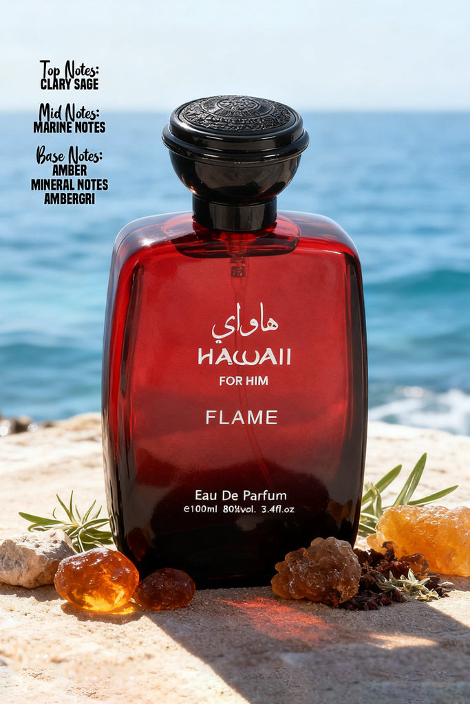 HAWAII FLAME SPRAY PERFUME EAU DE PARFUM FOR MEN - 100ML/3.4FL.OZ.