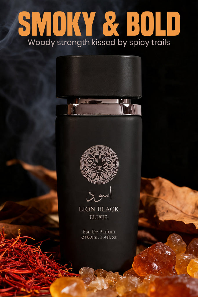 LION BLACK ELIXIR SPRAY PERFUME EAU DE PARFUM FOR MEN - 100ML/3.4FL.OZ.