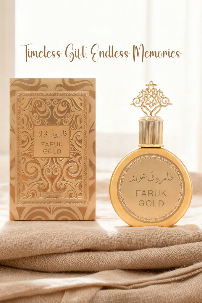 FARUK GOLD SPRAY PERFUME EAU DE PARFUM FOR MEN AND WOMEN - 100ML/3.4FL.OZ.