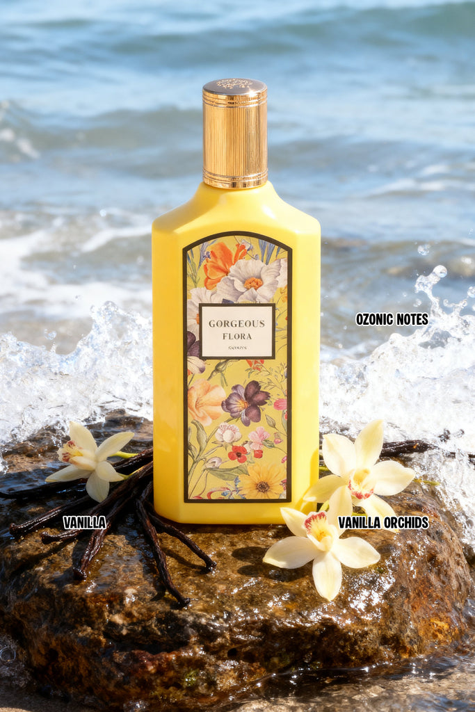 GORGEOUS FLORAL GOLDEN SPRAY PERFUME EAU DE PARFUM FOR WOMEN - 100ML/3.4FL.OZ.