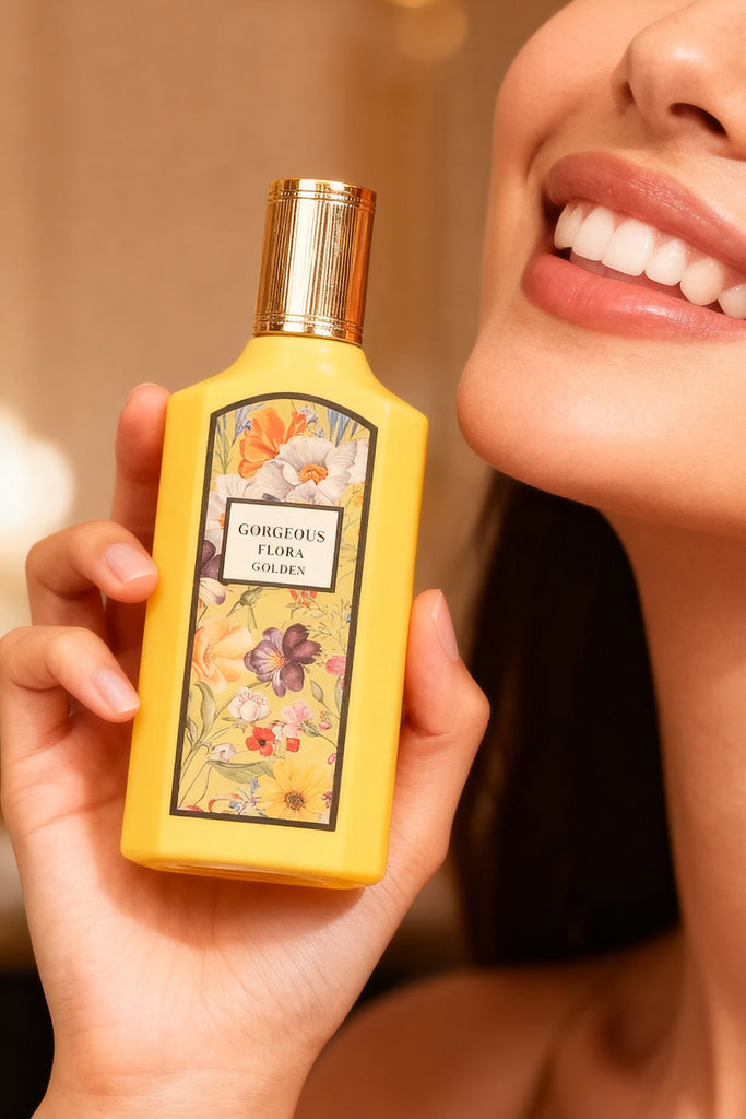 GORGEOUS FLORAL GOLDEN SPRAY PERFUME EAU DE PARFUM FOR WOMEN - 100ML/3.4FL.OZ.