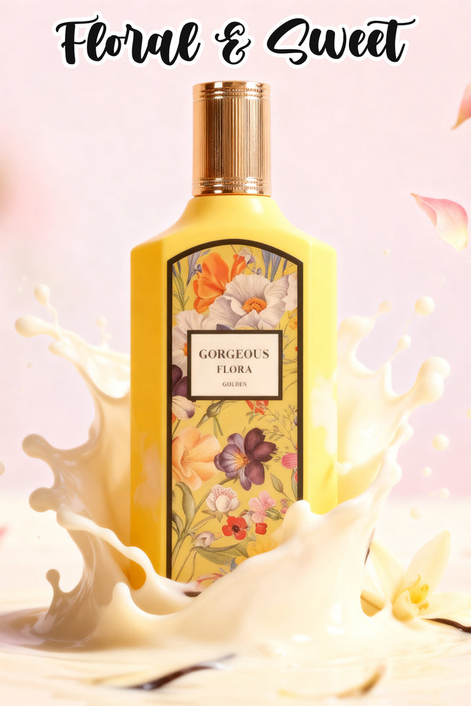 GORGEOUS FLORAL GOLDEN SPRAY PERFUME EAU DE PARFUM FOR WOMEN - 100ML/3.4FL.OZ.