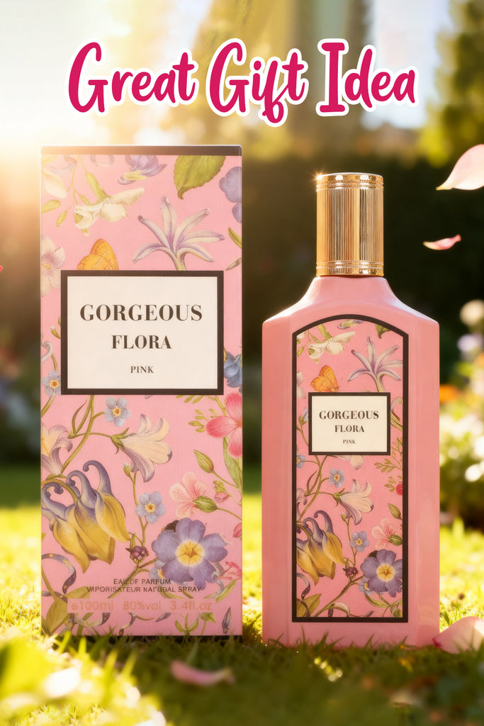 GORGEOUS FLORAL PINK SPRAY PERFUME EAU DE PARFUM FOR WOMEN - 100ML/3.4FL.OZ.