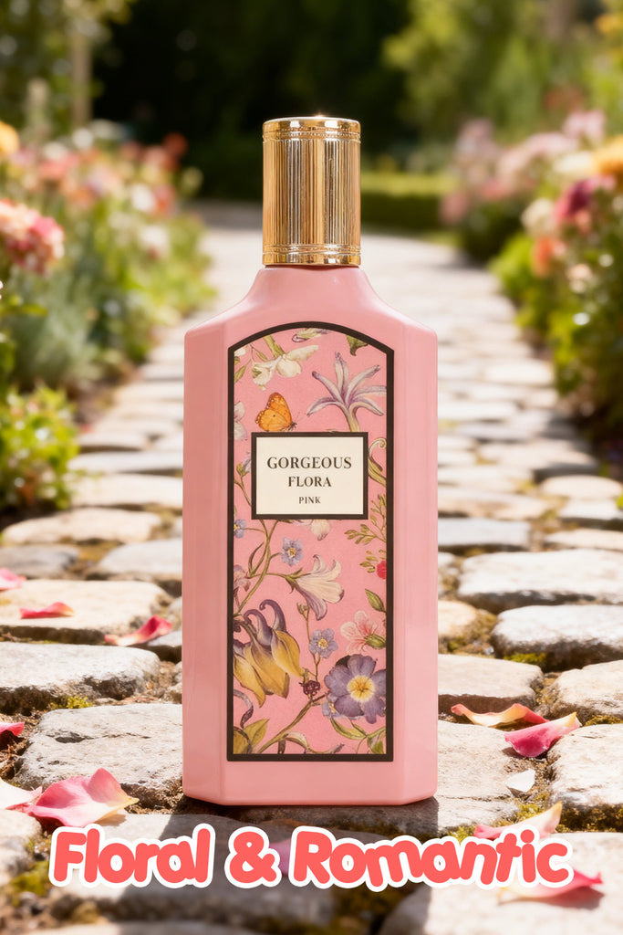 GORGEOUS FLORAL PINK SPRAY PERFUME EAU DE PARFUM FOR WOMEN - 100ML/3.4FL.OZ.